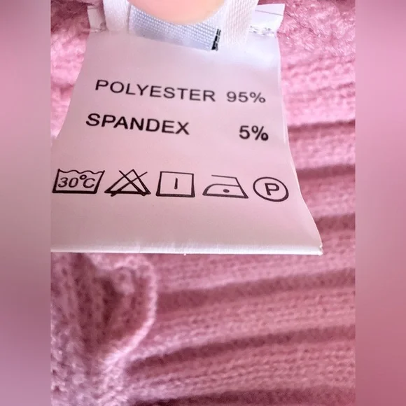 Commense Soft Pink Ribbed Knit Top size M - Picture 6 of 6